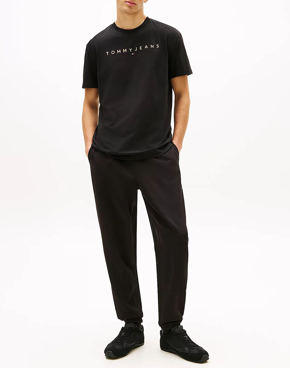 TOMMY JEANS TJM REG LINEAR LOGO TEE EXT