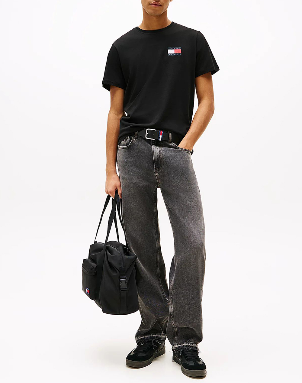 TOMMY JEANS TJM SLIM ESSENTIAL FLAG TEE EXT NEW