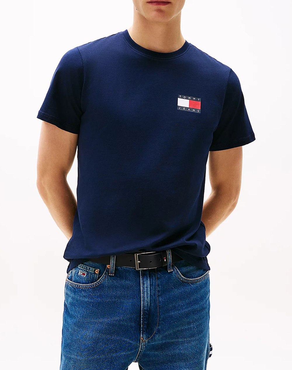 TOMMY JEANS TJM SLIM ESSENTIAL FLAG TEE EXT NEW