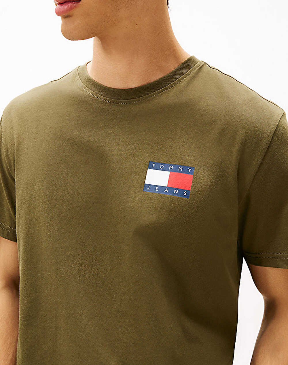 TOMMY JEANS TJM SLIM ESSENTIAL FLAG TEE EXT NEW
