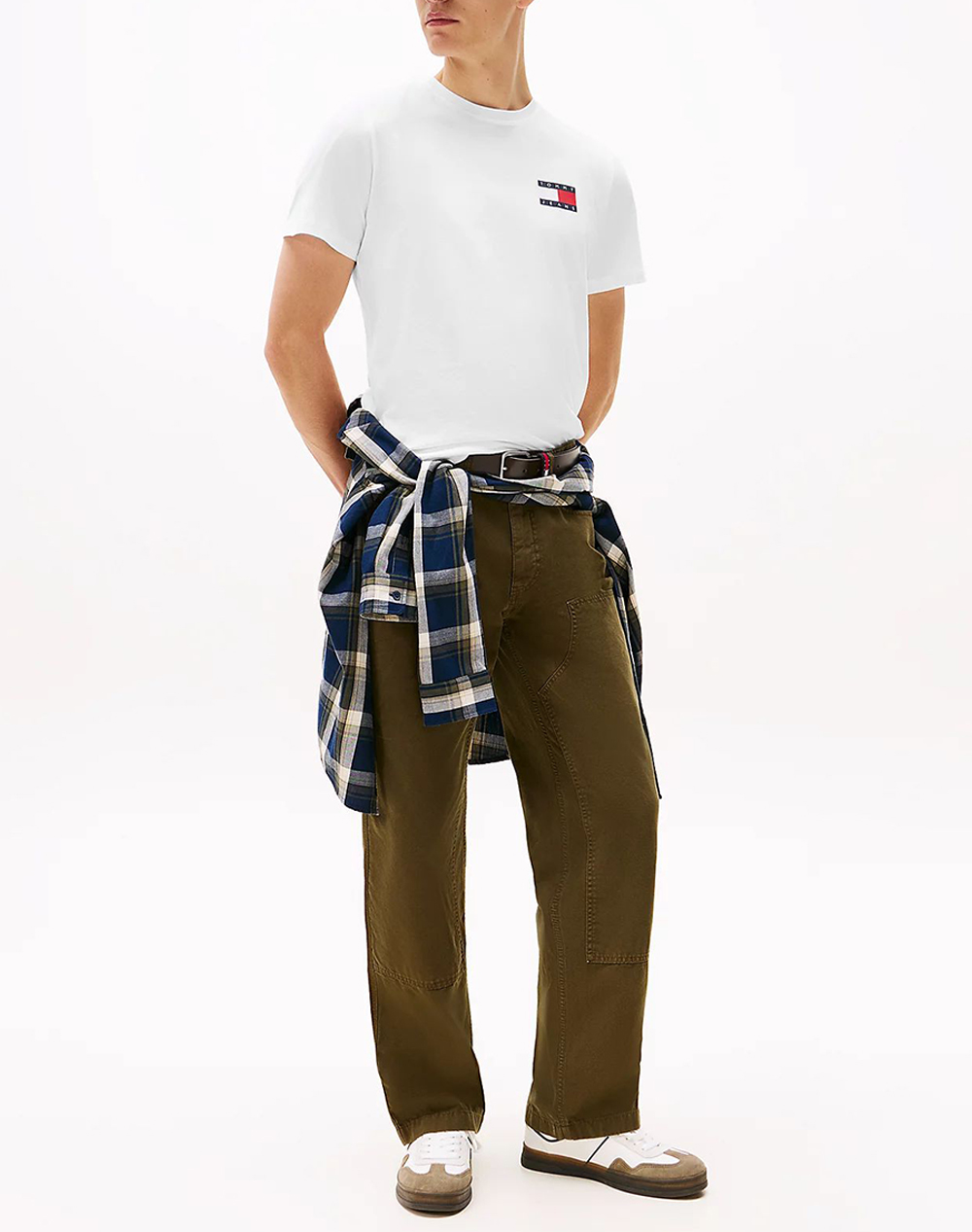 TOMMY JEANS TJM SLIM ESSENTIAL FLAG TEE EXT NEW