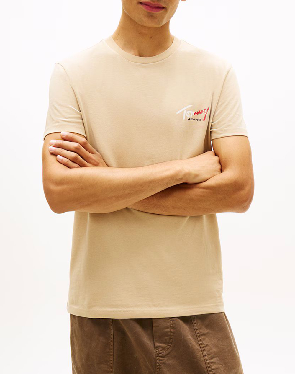 TOMMY JEANS TJM SLIM SIGN CHEST SS TEE EXT NEW