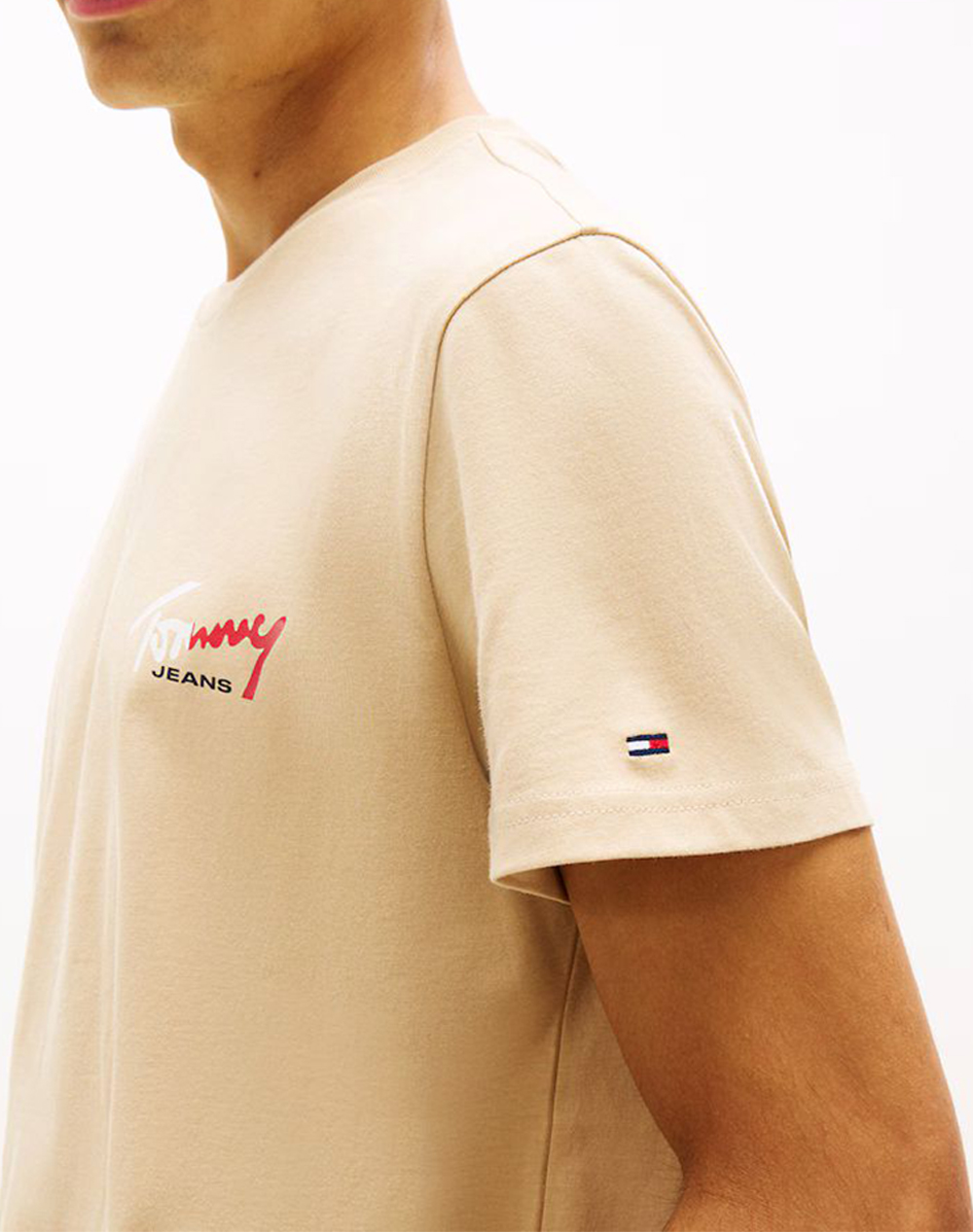 TOMMY JEANS TJM SLIM SIGN CHEST SS TEE EXT NEW