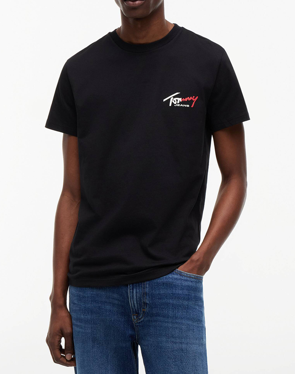 TOMMY JEANS TJM SLIM SIGN CHEST SS TEE EXT NEW