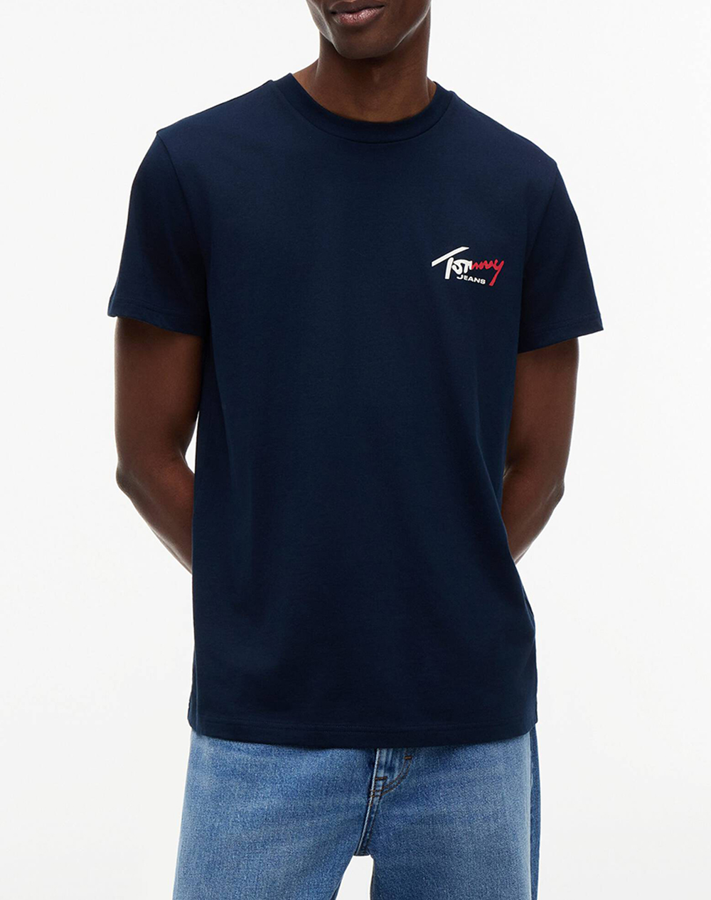 TOMMY JEANS TJM SLIM SIGN CHEST SS TEE EXT NEW