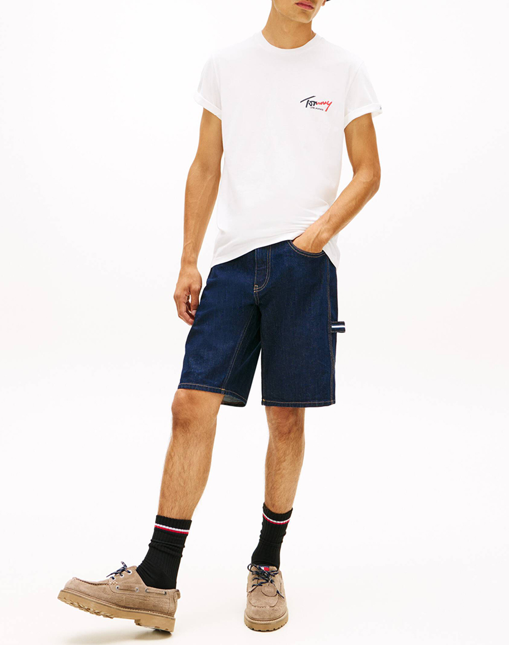 TOMMY JEANS TJM SLIM SIGN CHEST SS TEE EXT NEW