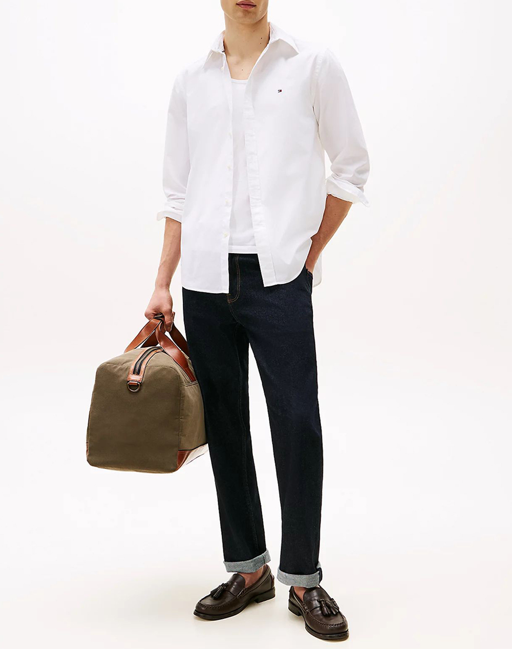 TOMMY HILFIGER CORE FLEX POPLIN SOLID RF SHIRT