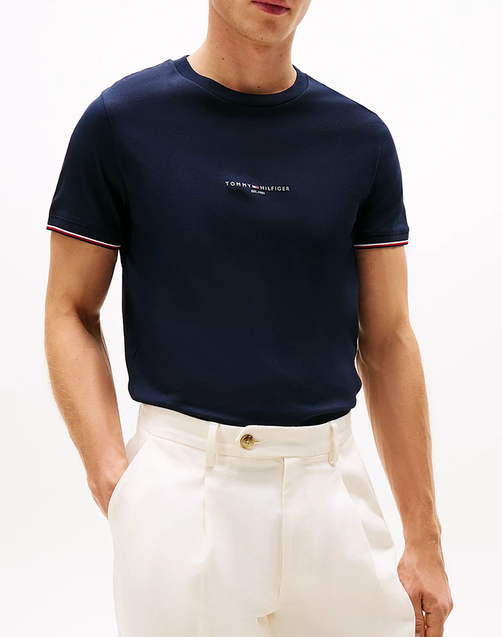 TOMMY HILFIGER TOMMY LOGO TIPPED TEE