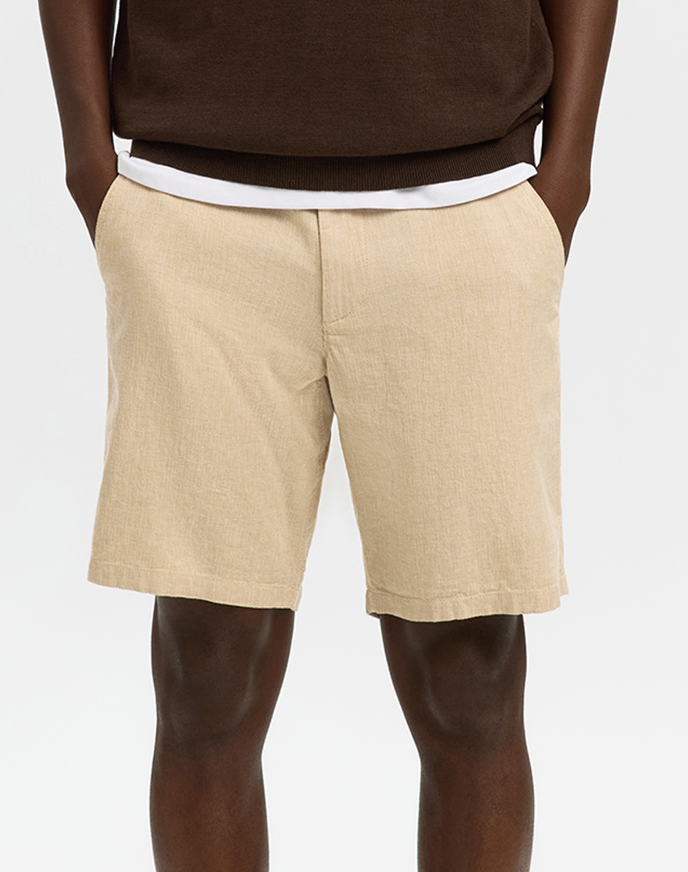 SELECTED SLMREGULAR-BRODY LINEN BLD SHORTS NOOS