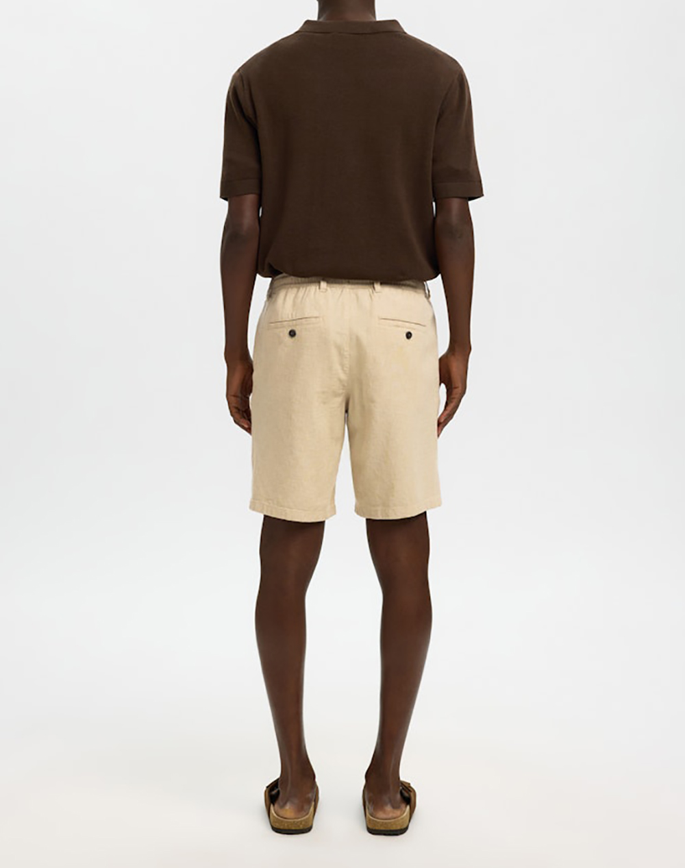 SELECTED SLMREGULAR-BRODY LINEN BLD SHORTS NOOS