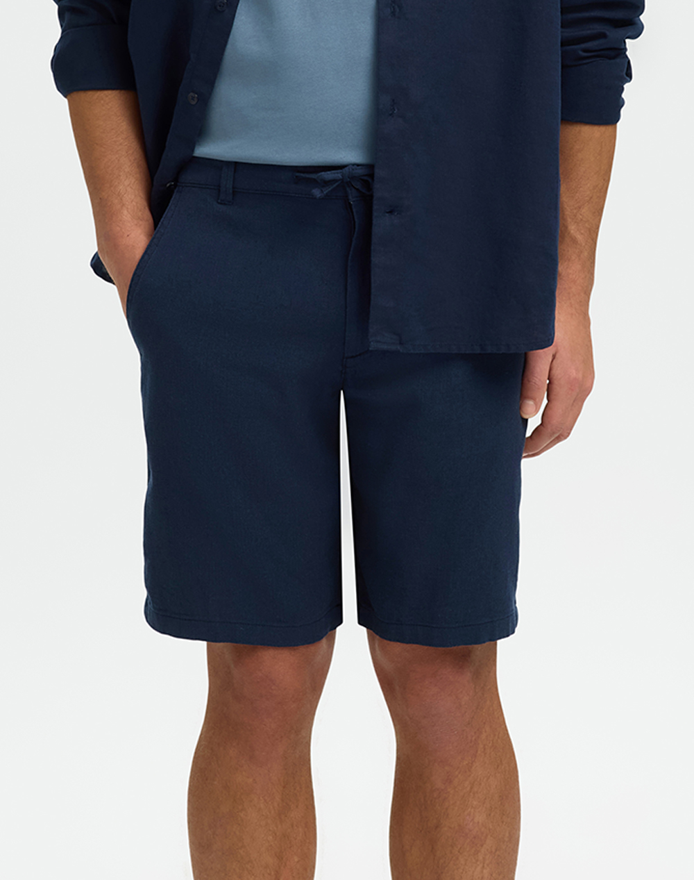 SELECTED SLMREGULAR-BRODY LINEN BLD SHORTS NOOS