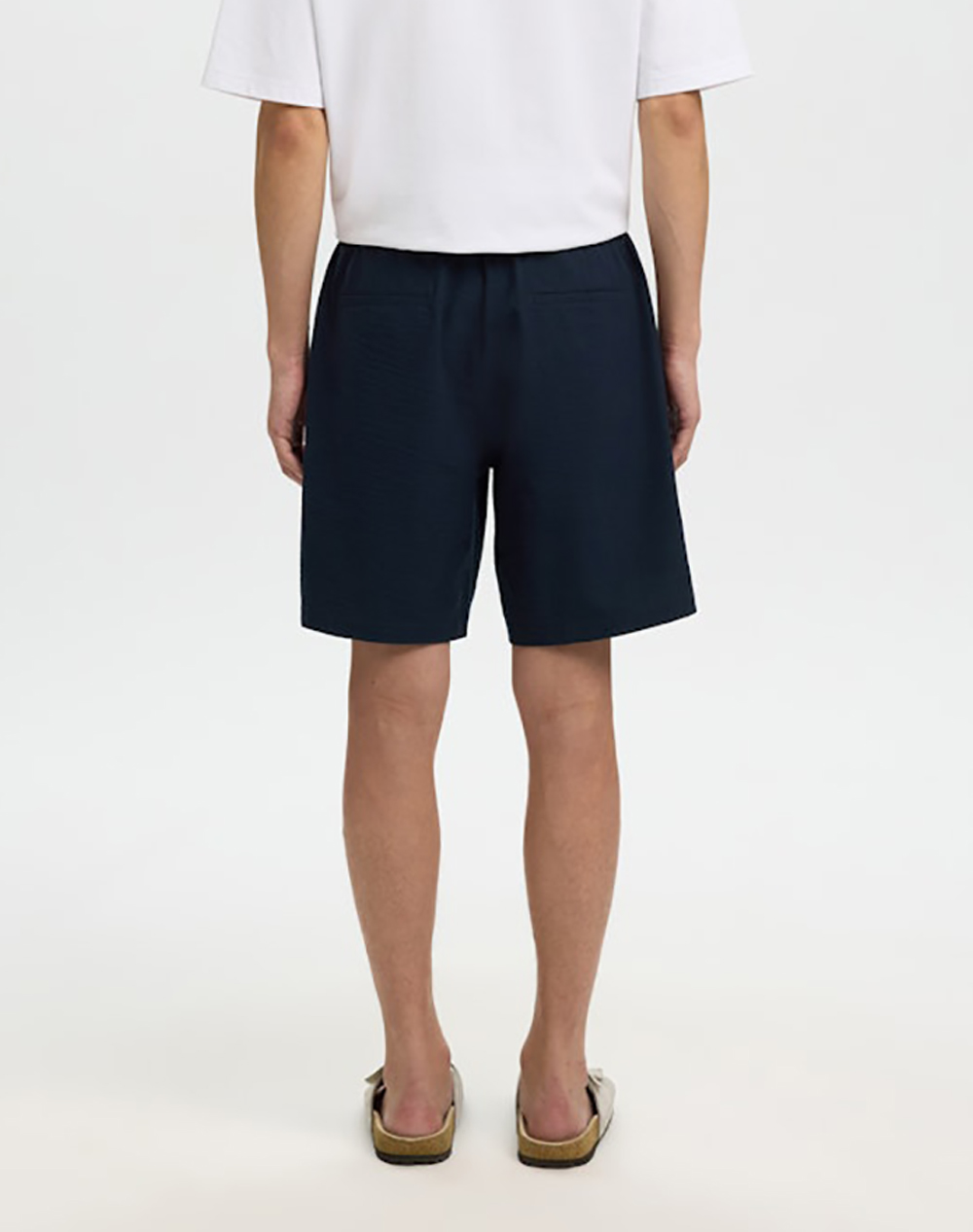 SELECTED SLMKARL-SEERSUCKER REGULAR SHORTS NOOS