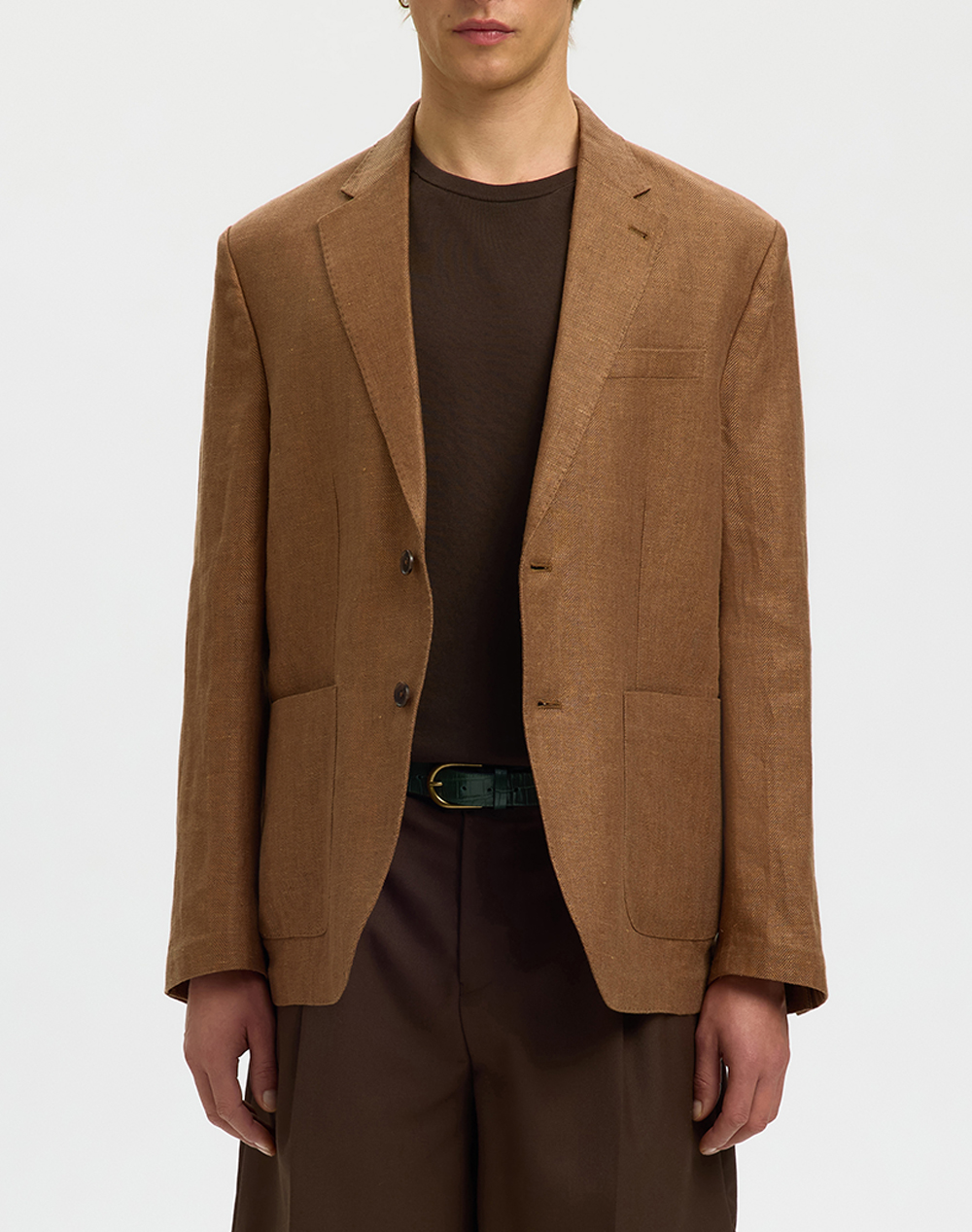 SELECTED SLMREG-CHARLES LINEN BLZ NOOS