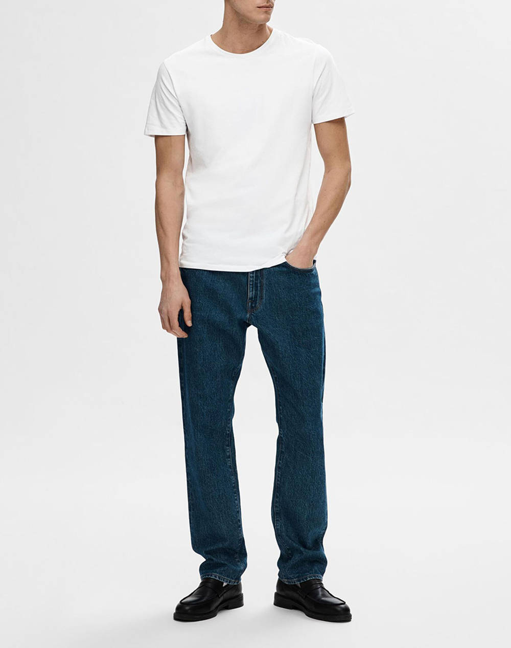 SELECTED SLHNEWPIMA SS O-NECK TEE NOOS