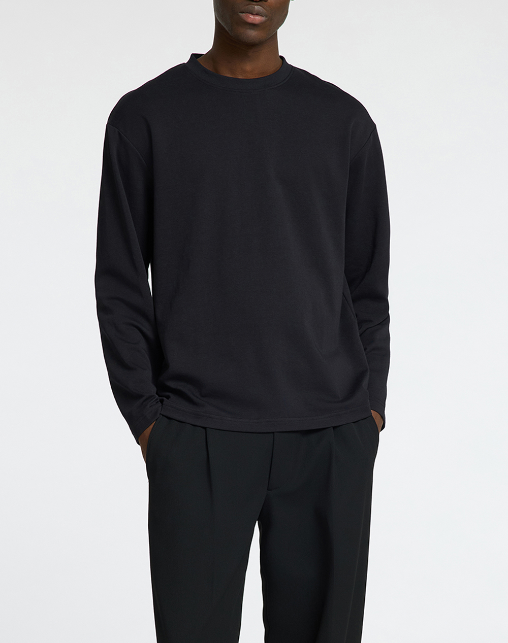 SELECTED SLHLOOSEOSCAR LS O-NECK TEE NOOS