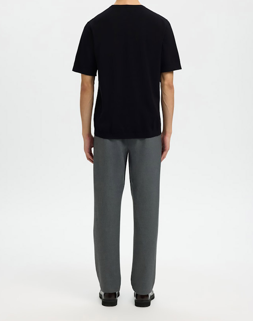 SELECTED SLMTORINO SS KNIT CREW NECK NOOS