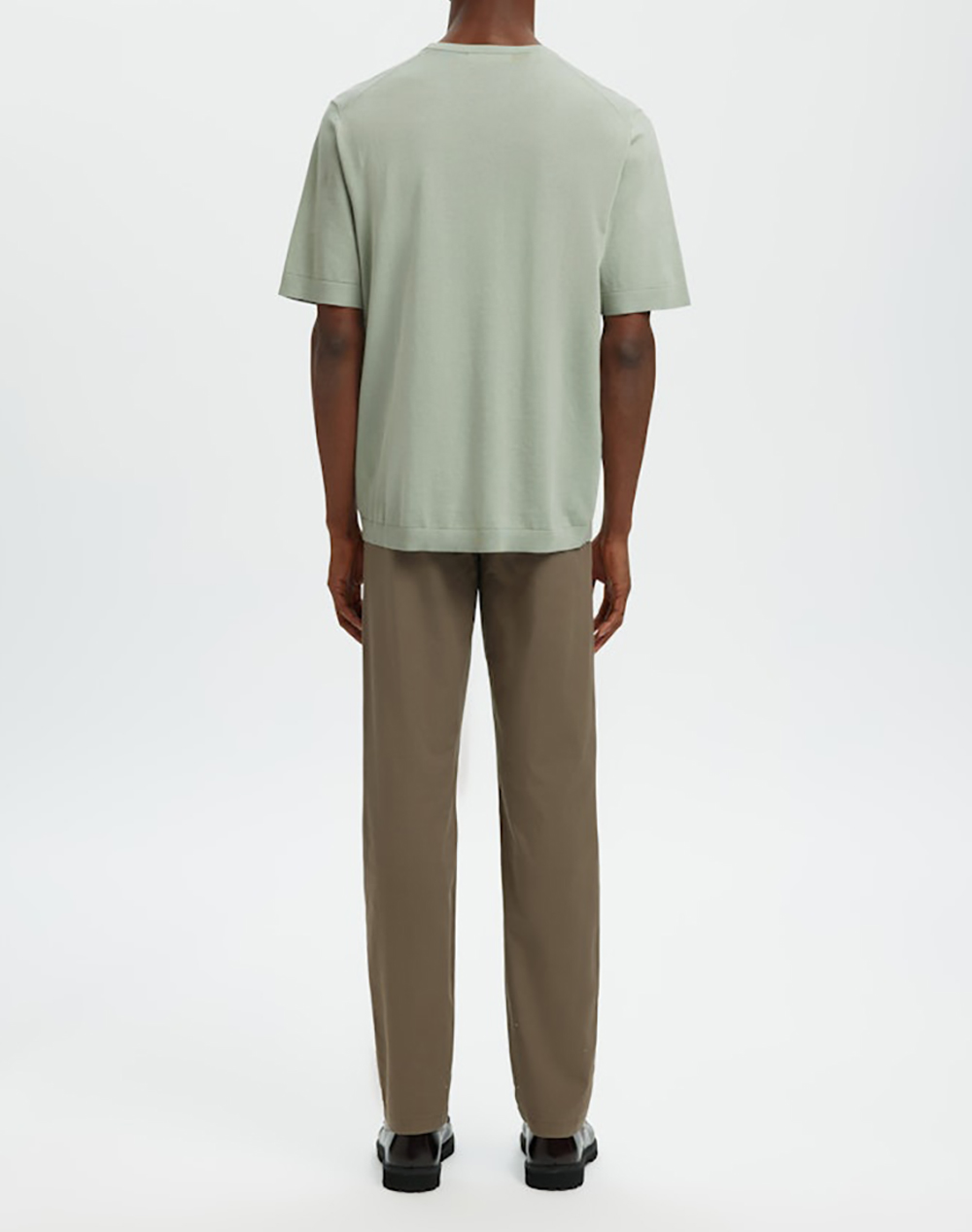 SELECTED SLMTORINO SS KNIT CREW NECK NOOS