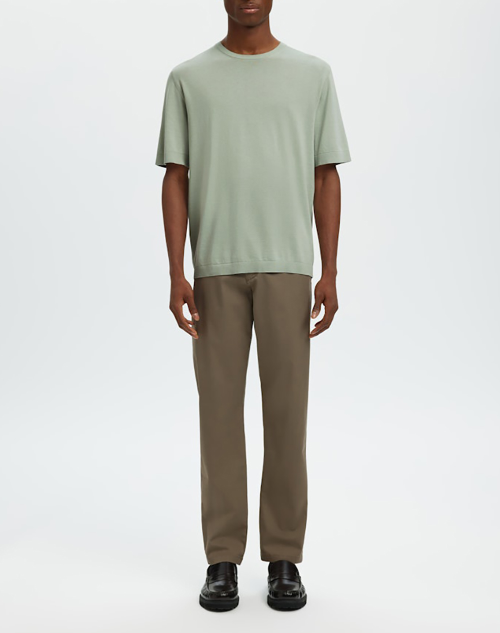 SELECTED SLMTORINO SS KNIT CREW NECK NOOS