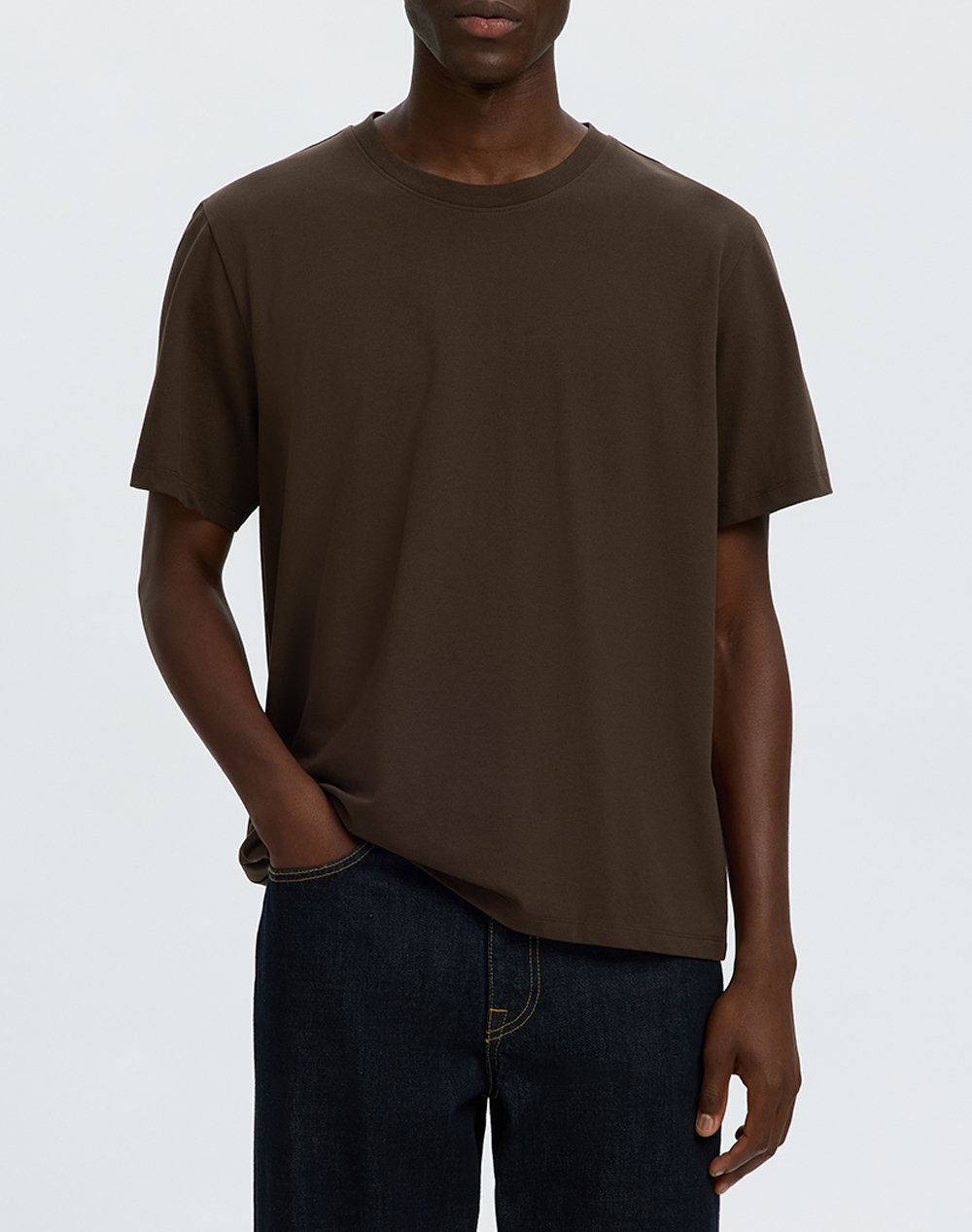 SELECTED SLMATLAS SS O-NECK TEE NOOS