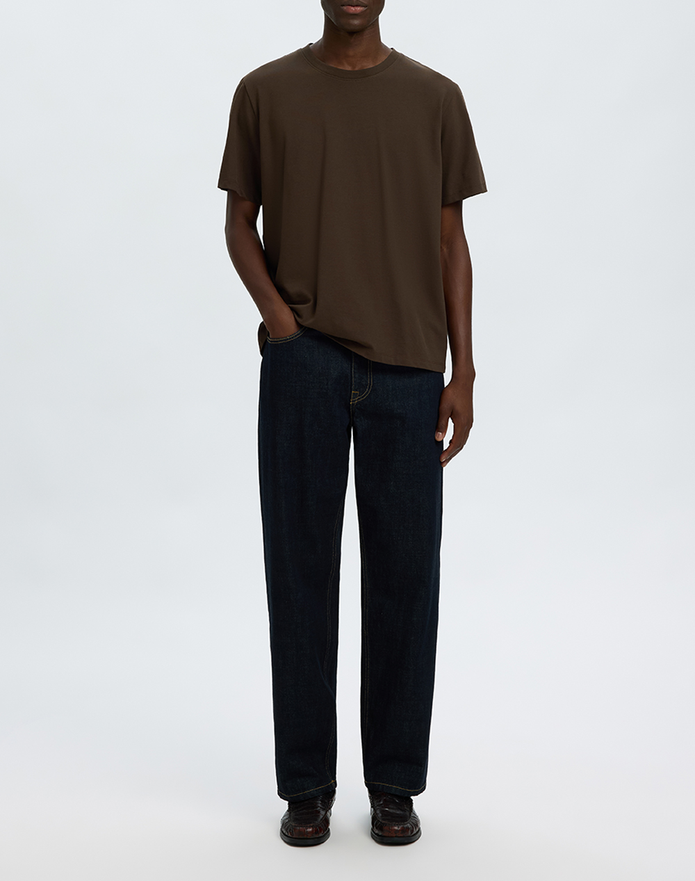 SELECTED SLMATLAS SS O-NECK TEE NOOS