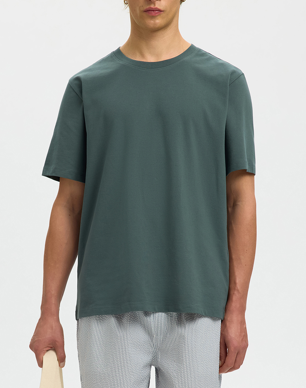 SELECTED SLMATLAS SS O-NECK TEE NOOS
