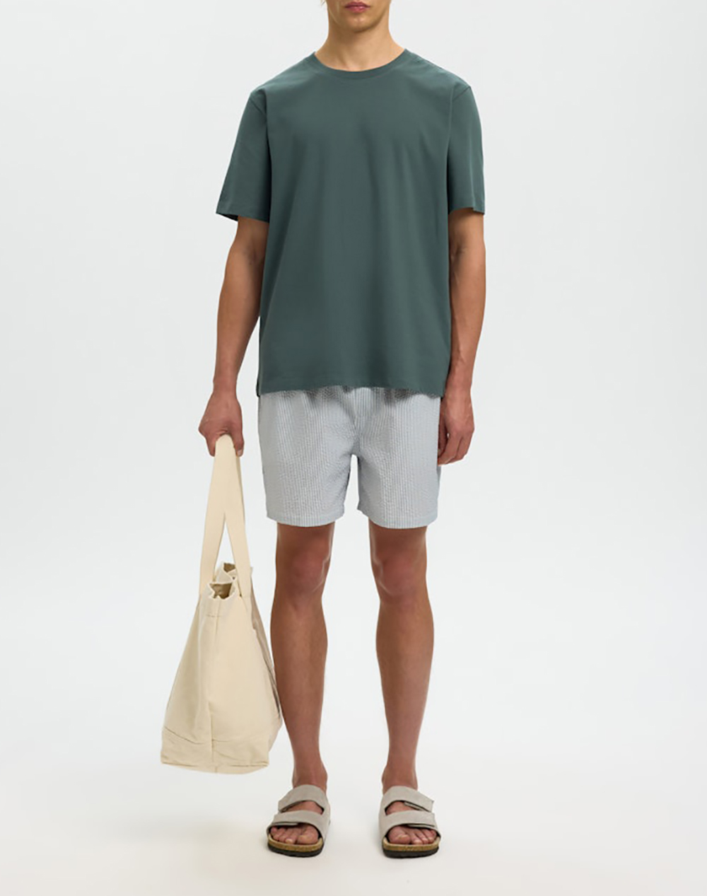 SELECTED SLMATLAS SS O-NECK TEE NOOS