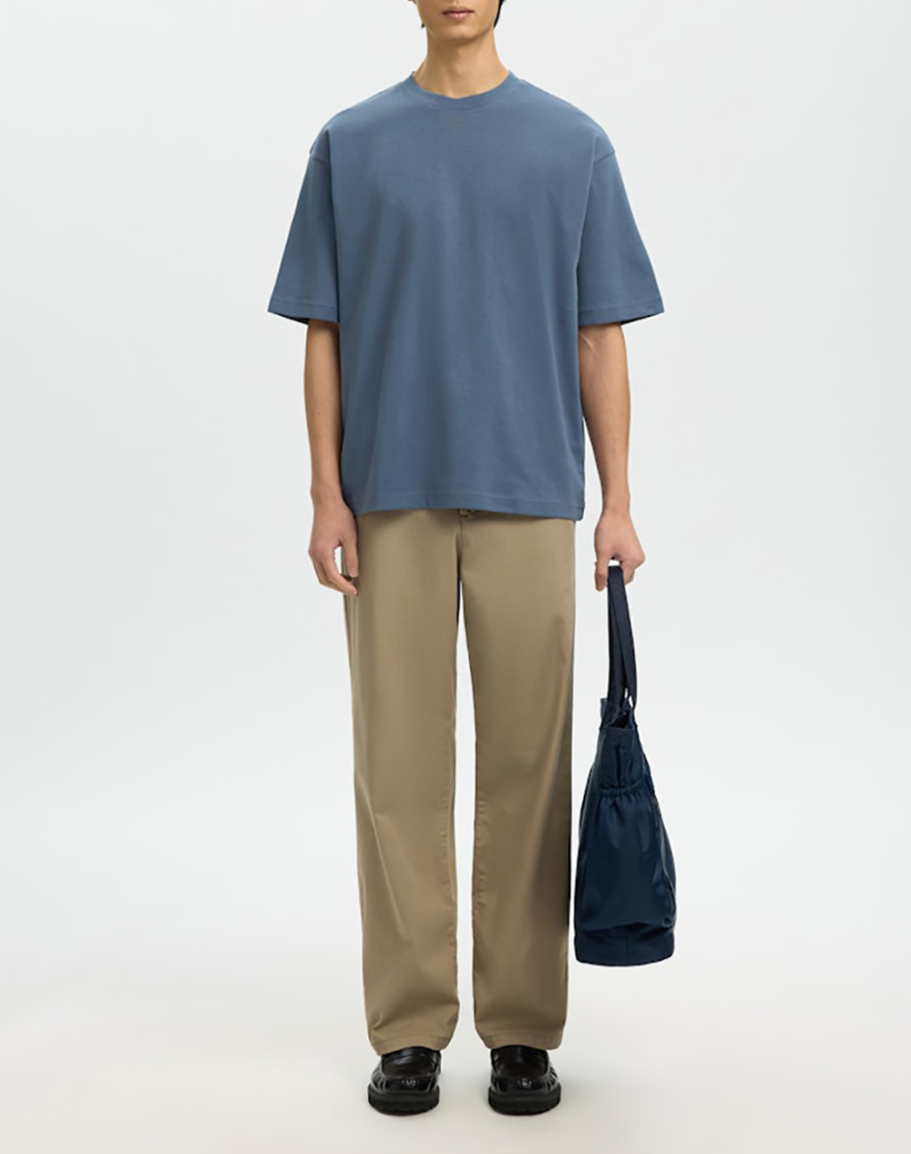 SELECTED SLMLOOSEOSCAR SS O-NECK TEE NOOS