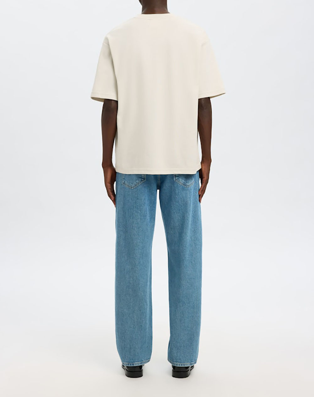SELECTED SLMLOOSEOSCAR SS O-NECK TEE NOOS