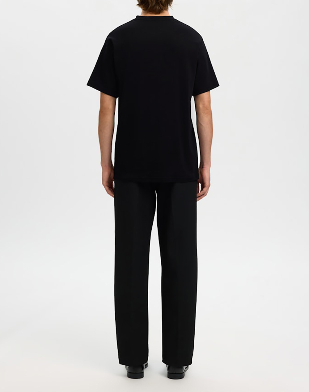 SELECTED SLMSPENCER RIB SS O-NECK TEE NOOS