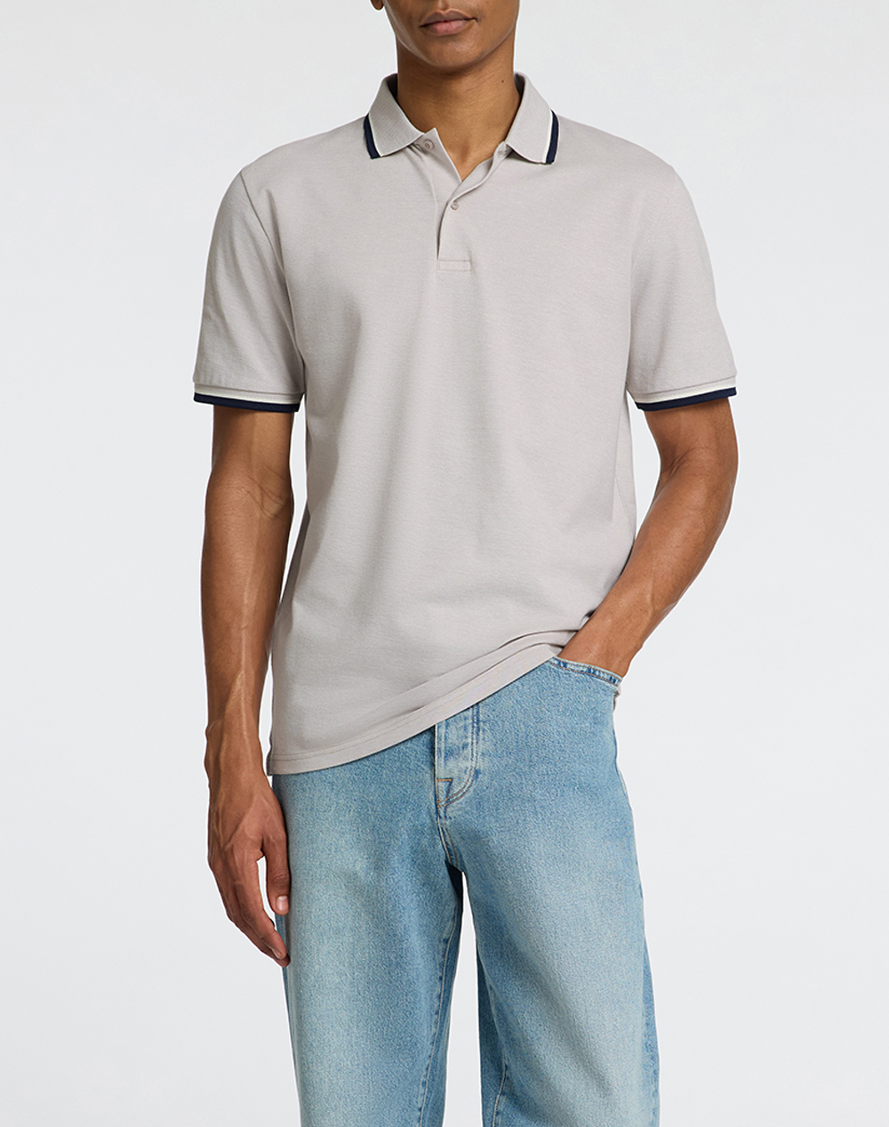 SELECTED SLMSLIM-ATLAS SPORT SS POLO NOOS