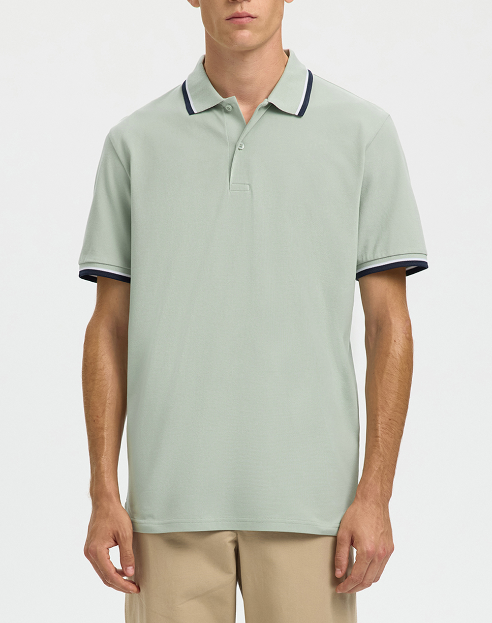 SELECTED SLMSLIM-ATLAS SPORT SS POLO NOOS