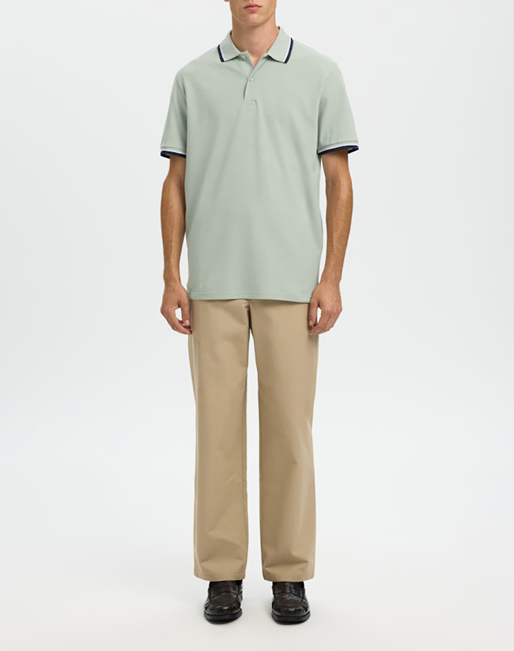 SELECTED SLMSLIM-ATLAS SPORT SS POLO NOOS