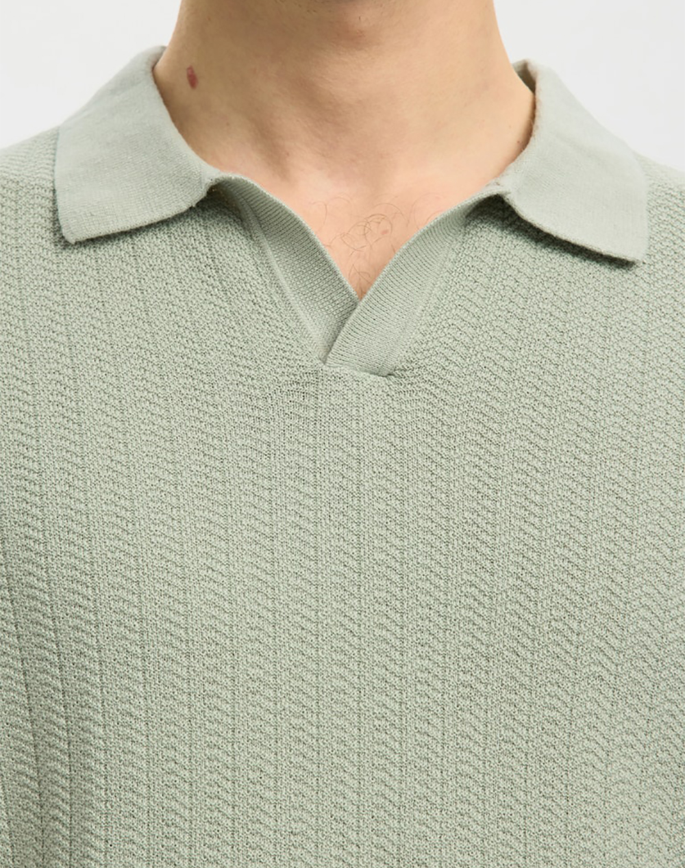 SELECTED SLHMATTIS SS LINEN BLEND STRUC POLO NOOS