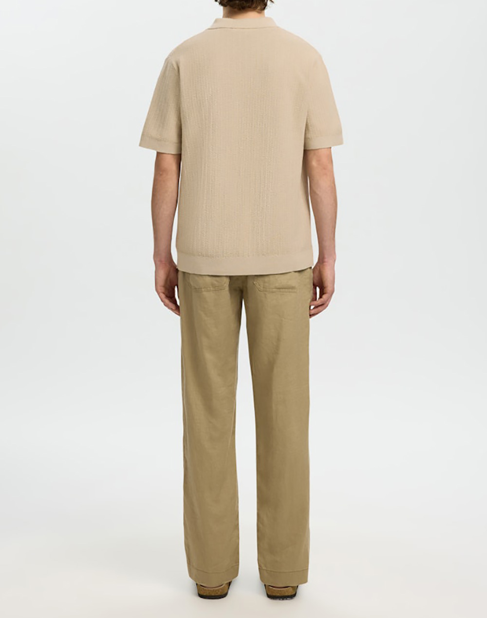 SELECTED SLHMATTIS SS LINEN BLEND STRUC POLO NOOS