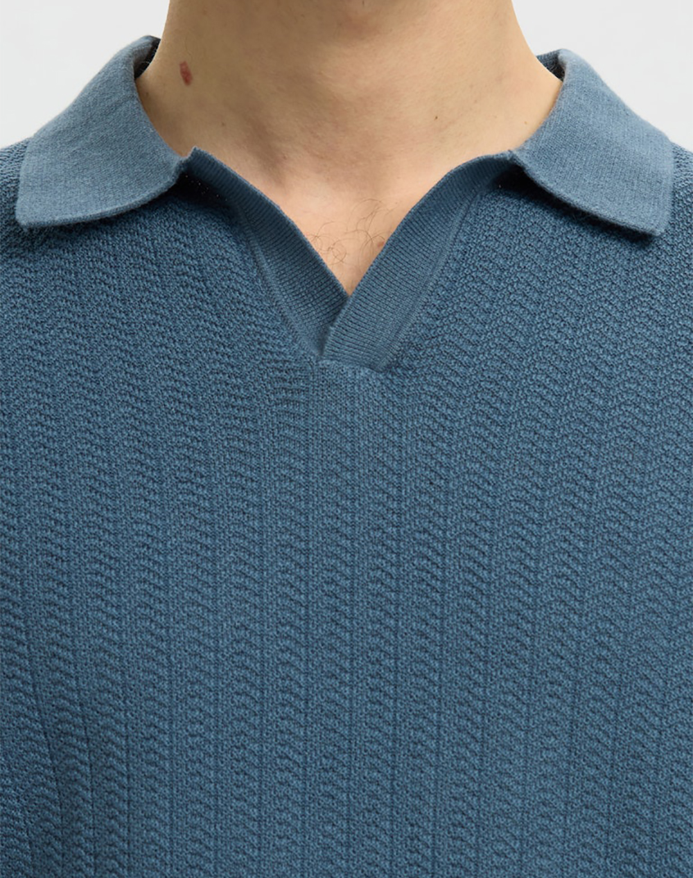 SELECTED SLHMATTIS SS LINEN BLEND STRUC POLO NOOS