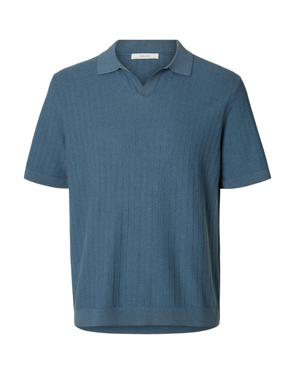 SELECTED SLHMATTIS SS LINEN BLEND STRUC POLO NOOS