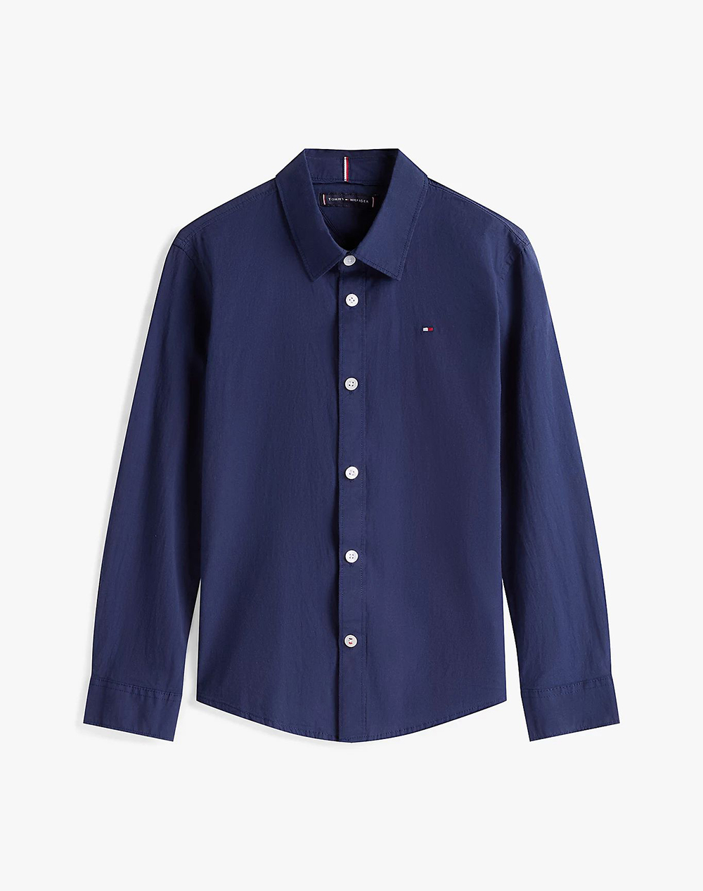 TOMMY HILFIGER SOLID STRETCH POPLIN SHIRT L/S