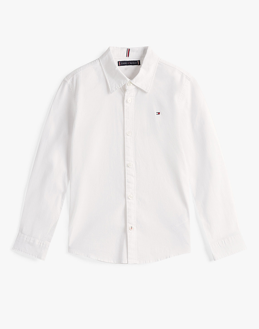 TOMMY HILFIGER SOLID STRETCH POPLIN SHIRT L/S
