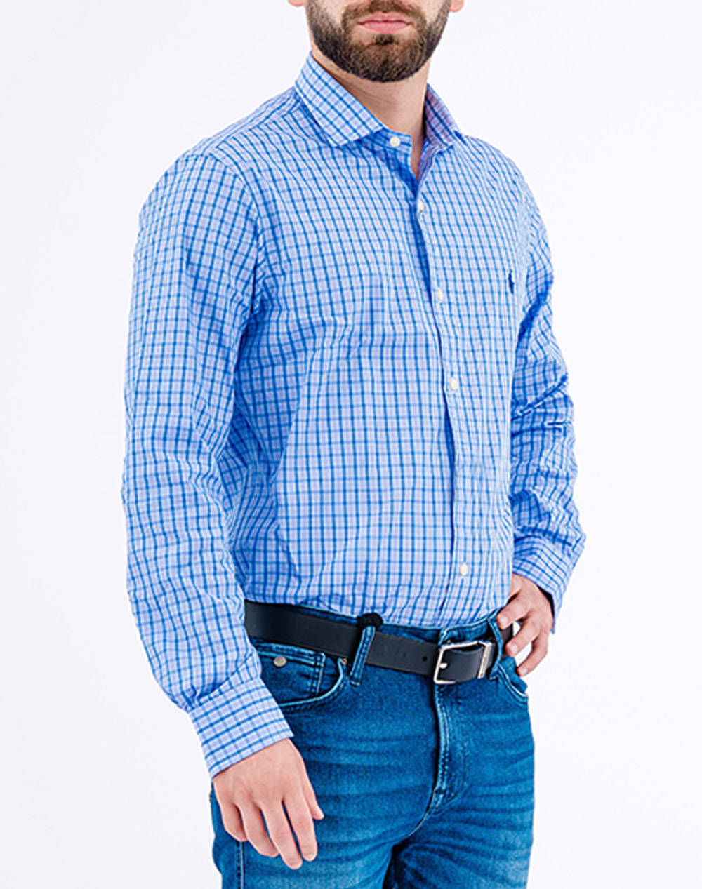 RALPH LAUREN CUESTPPCN-LONG SLEEVE-DRESS SHIRT