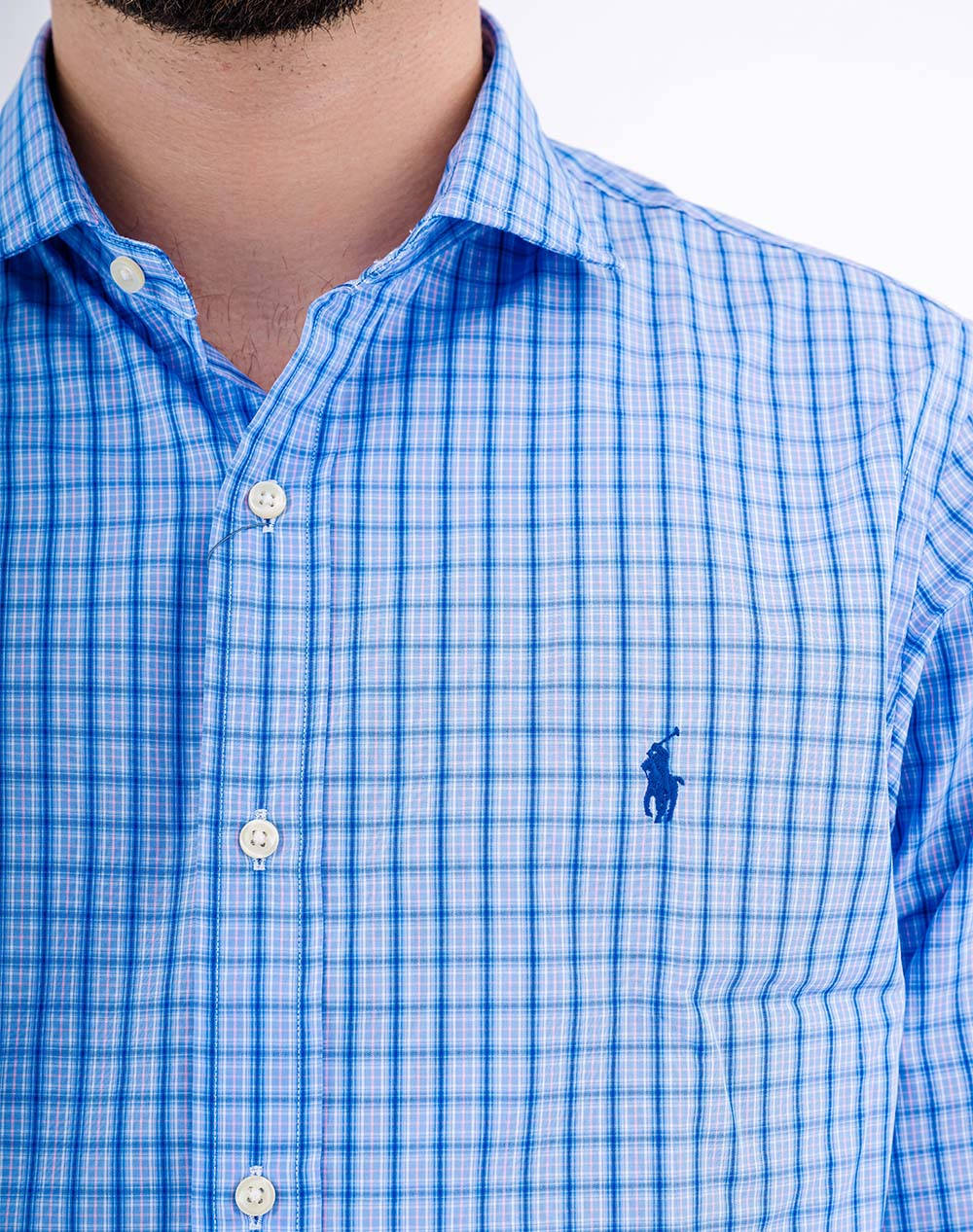 RALPH LAUREN CUESTPPCN-LONG SLEEVE-DRESS SHIRT