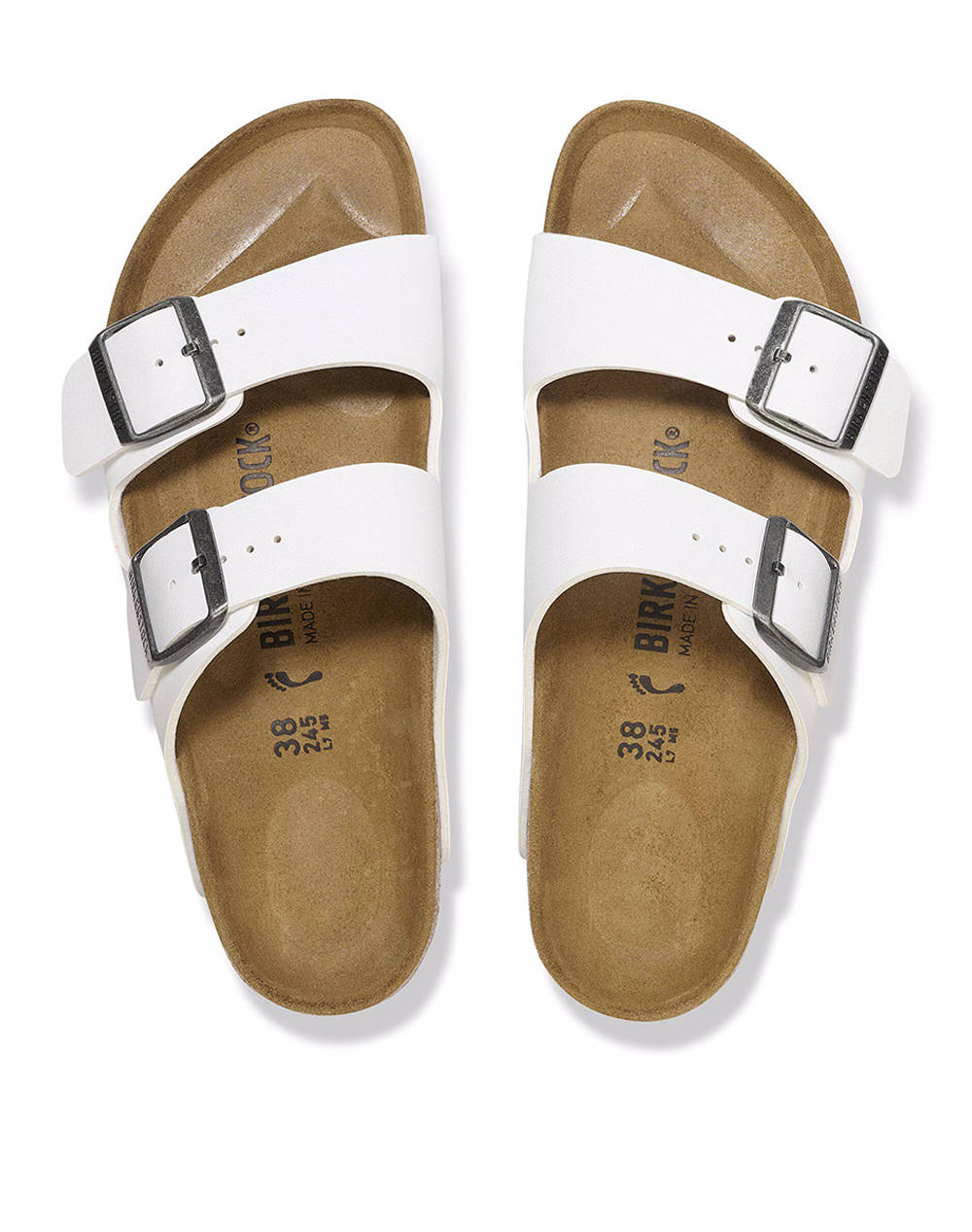 BIRKENSTOCK SYNTHETICS ARIZONA BF WHITE 35 - 46 NARROW CORE ESSENTIAL ДАМСКИ UNISEX