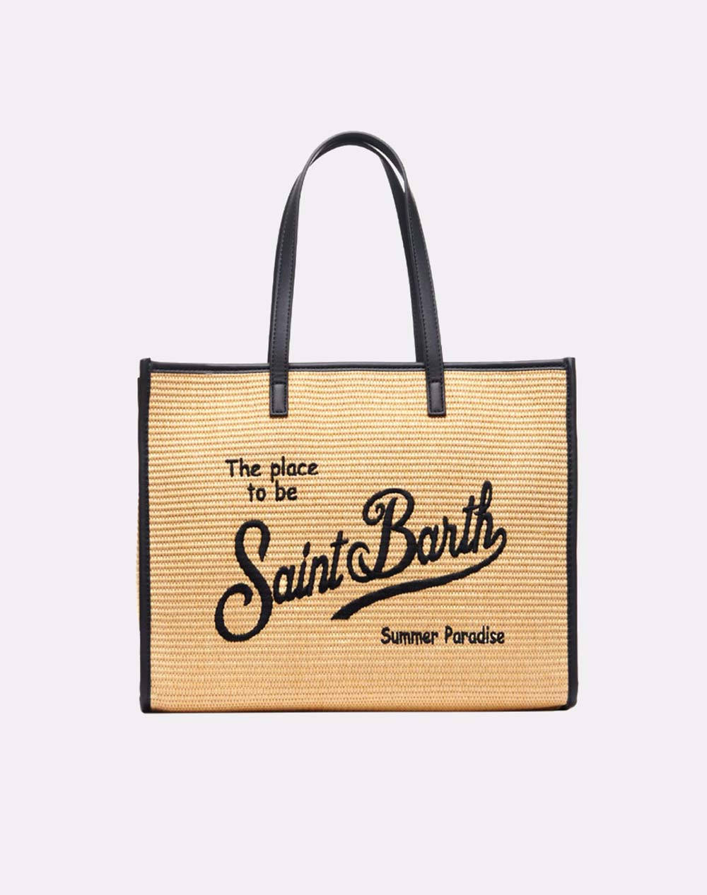 MC2 VIVIAN STRAW STRAW SHOULDER BAG WITH PIPING (Размери: 38 x 30 x 14см.)
