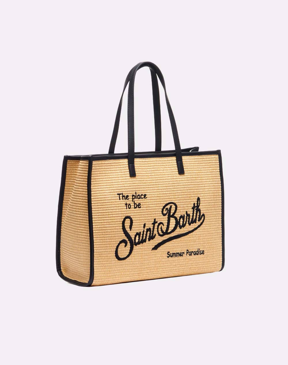 MC2 VIVIAN STRAW STRAW SHOULDER BAG WITH PIPING (Размери: 38 x 30 x 14см.)