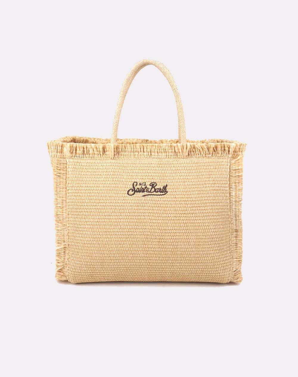 MC2 VANITY STRAW N-STRAW BAG WITH HANDLE-PALM 18 EMB (Размери: 33 x 27см.)
