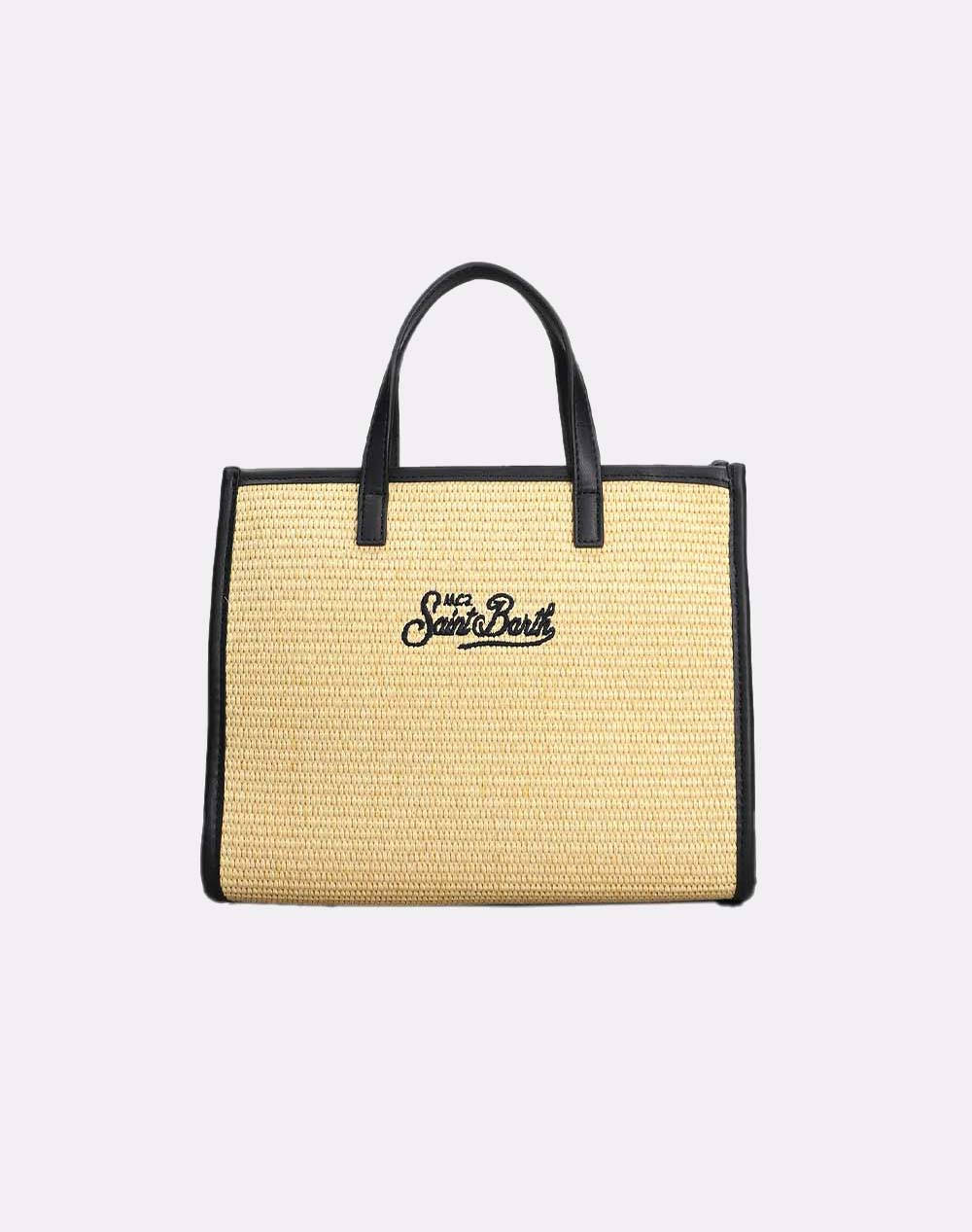 MC2 VIVIAN MID STRAW STRAW HANDBAG WITH PIPING (Размери: 28 x 23см.)