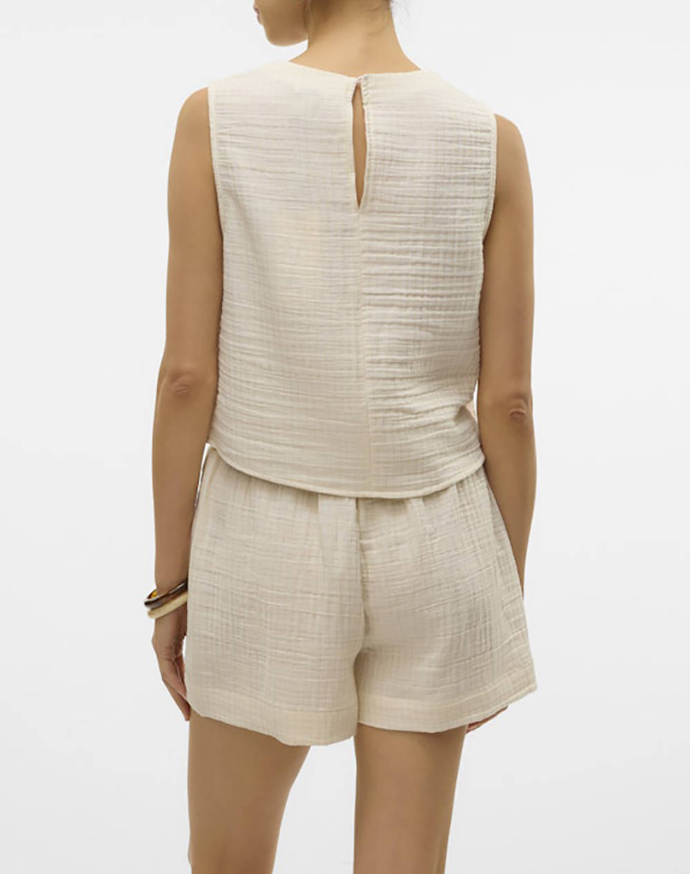 AWARE BY VERO MODA VMROSALIA SL O-NECK CROP TOP VMA