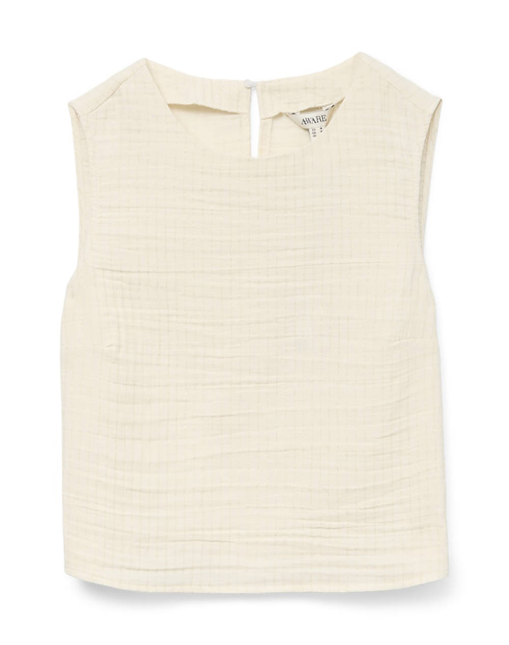 AWARE BY VERO MODA VMROSALIA SL O-NECK CROP TOP VMA