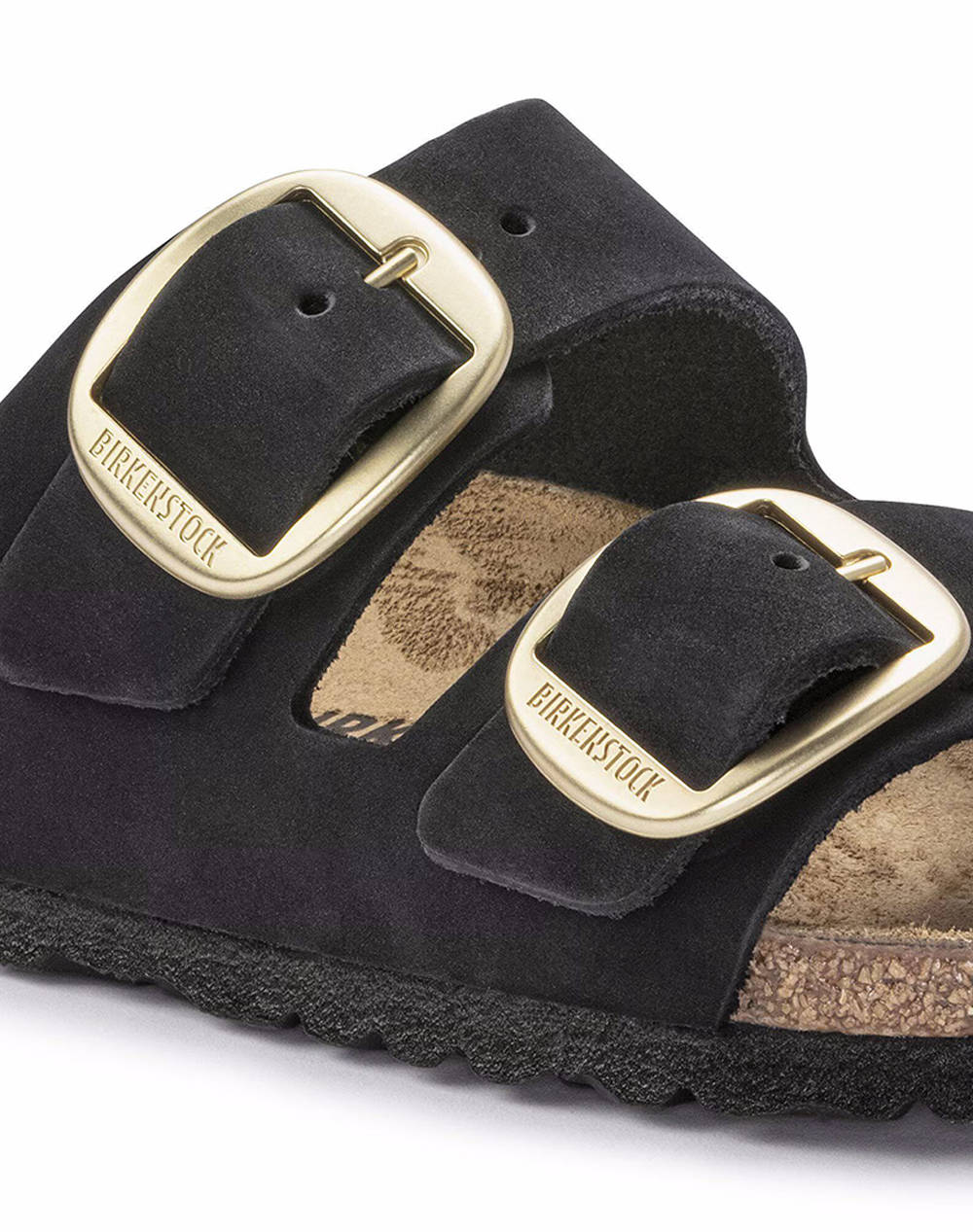 BIRKENSTOCK F25 LEATHER ARIZONA BIG BUCKLE LENB BLACK (GOLD) 35 - 43 NARROW SEASONAL ДАМСКИ ОБУВКИ