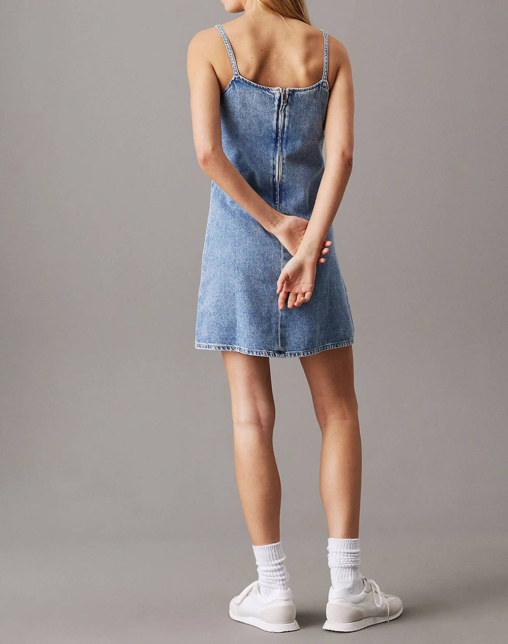 CALVIN KLEIN JEANS ICONIC DENIM MINI DRESS