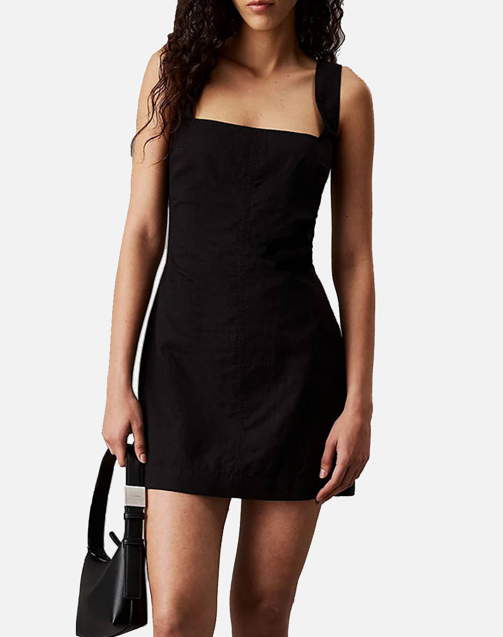 CALVIN KLEIN SOFT LINEN A-LINE DRESS